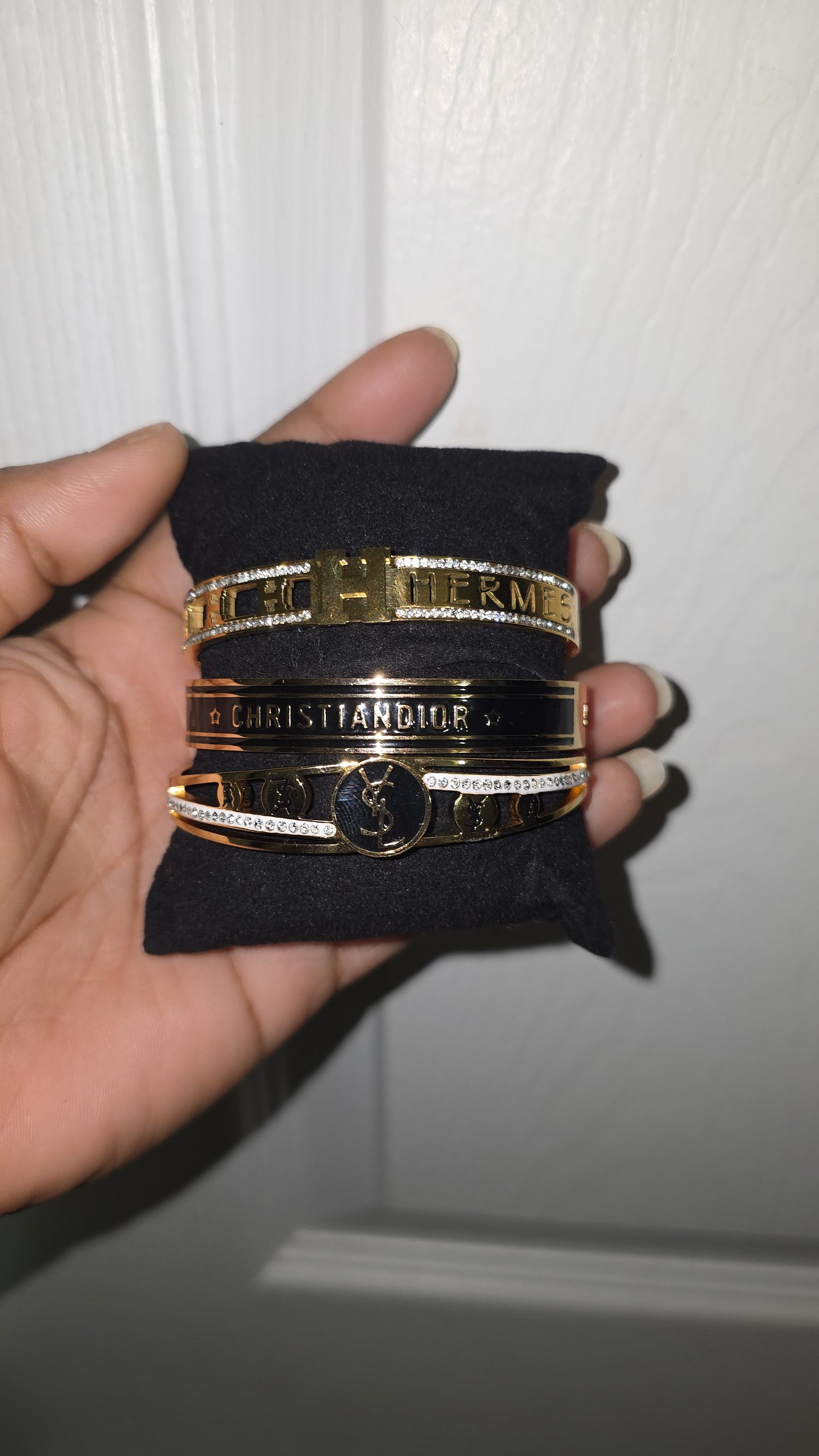 Black and Gold Set Bracelet