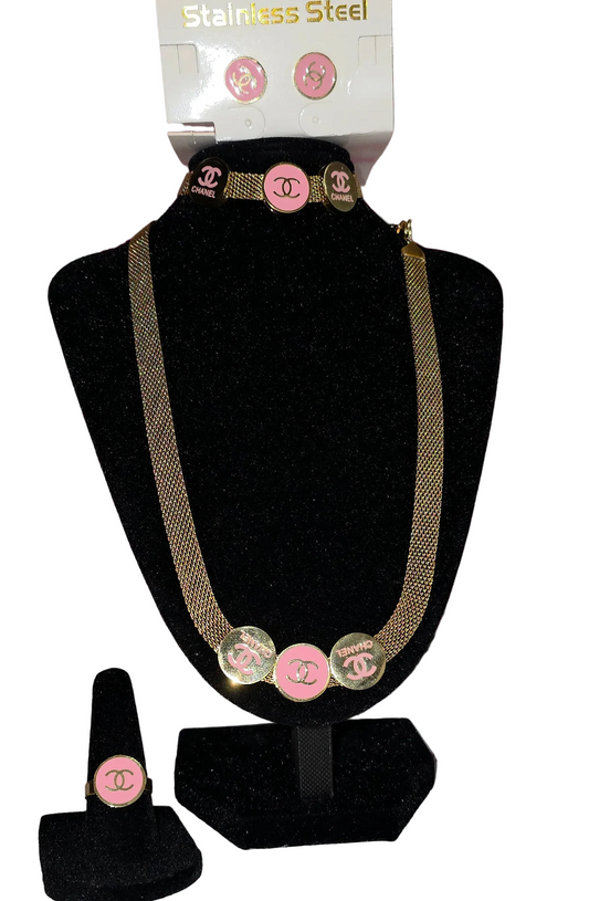 CC 4 Piece Pink and Gold Set